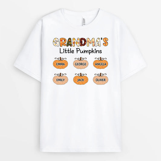 2772AUK1 mummys little pumpkin t shirt  personalised autumnal gifts