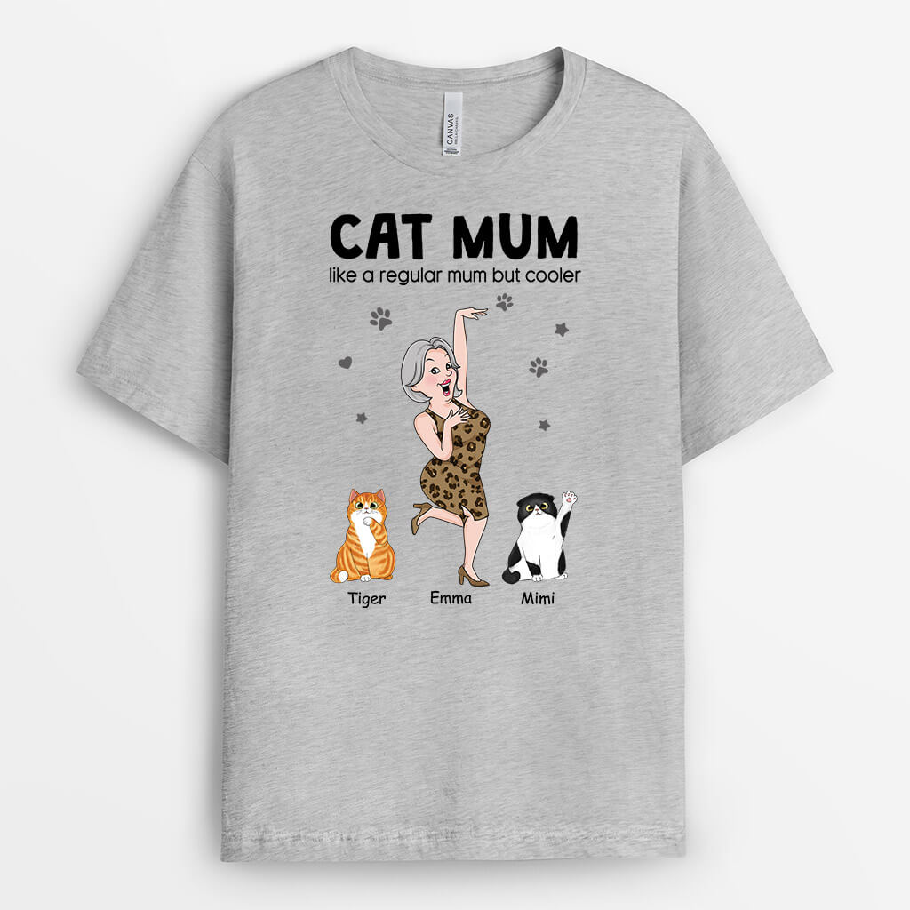 2778AUK2 like a regular dad but cooler  personalised t shirts for cat dad