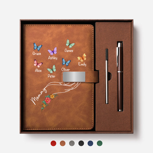 2782MUS1 uv printed leather notebook set momgrandma gifts with grandkids names 2782mocp5a_d0ab5673 9d15 4bea ad39 1946052b7a2b