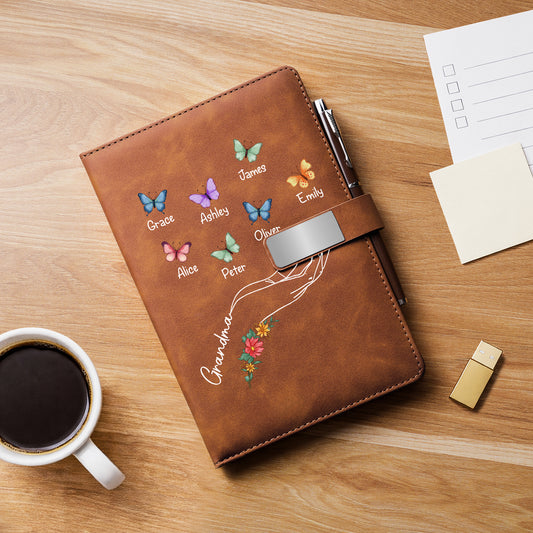 2782MUS2 uv printed leather notebook set momgrandma gifts with grandkids names 2782mocp5a_ddb956ee 1680 4b72 8543 24b1f60ab76e