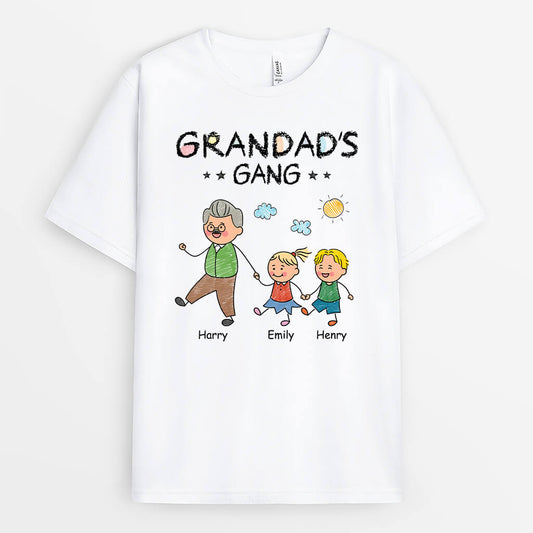 2793AUK1 grandads gang t shirt  custom gifts for grandpa