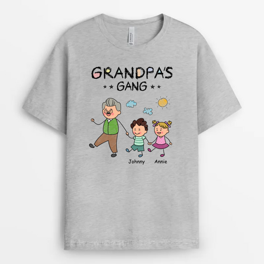 2793AUS2 grandmas gang t shirt  customised gifts for her