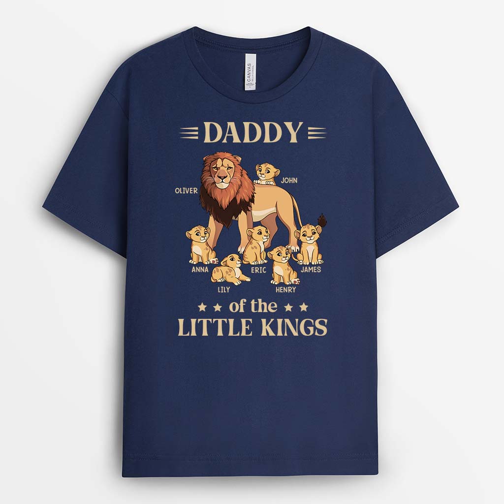 2798AUK2 daddy of the little kings  personalised t shirt ideas for dad