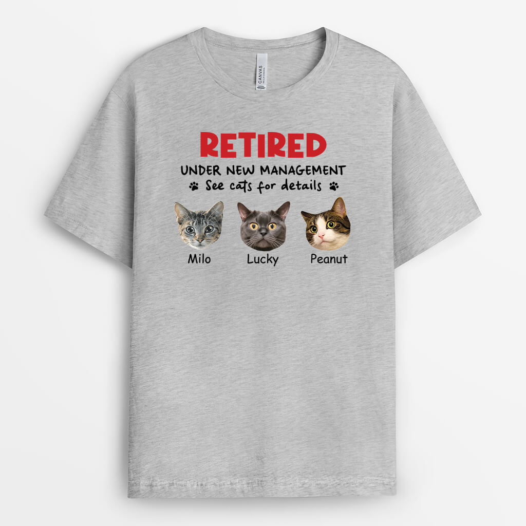 2809AUK2 retired cat t shirt  personalised cat lovers presents