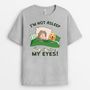 2811AUS2 dog themed im not asleep  custom printed t shirt for dog lover
