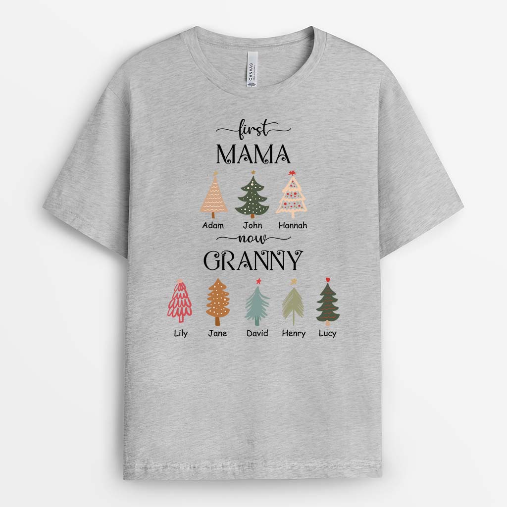 2818AUK2 first mummy now grandma  custom shirt printing for grandma