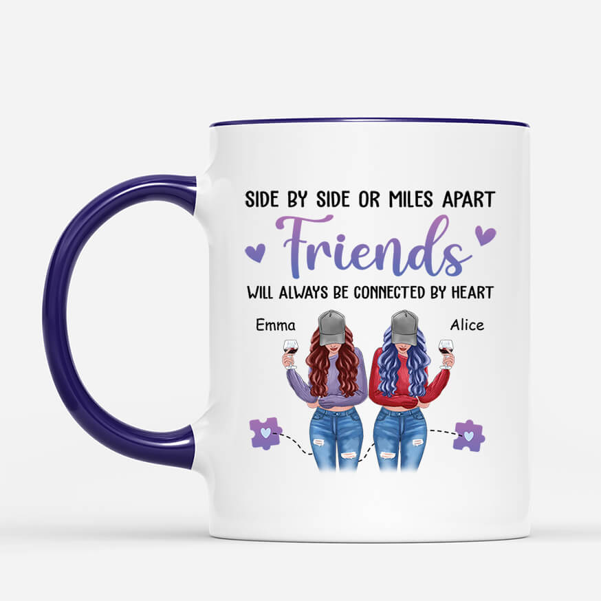 2822MUK2 side by side or miles apart mug  personalised gifts for besties_5955cade 5511 4c9f 873a 8842fe80c6ab
