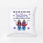 2822PUK1 side by side or miles apart pillow  personalised presents for siblings