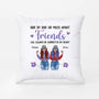 2822PUK2 side by side or miles apart pillow  personalised presents for siblings