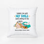 2827PUK1 sorry im late pillow  funny personalised dog gifts for owners