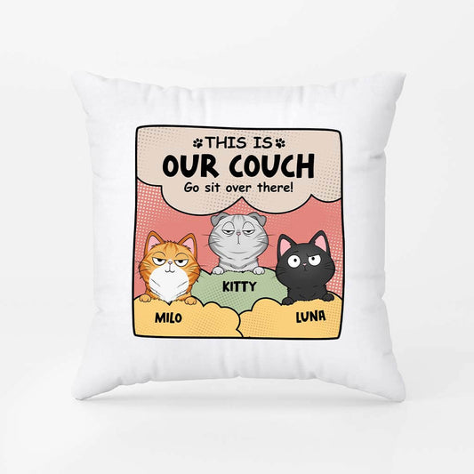 2842PUK1 this is our couch funny pillow  personalised gift ideas for cat lovers