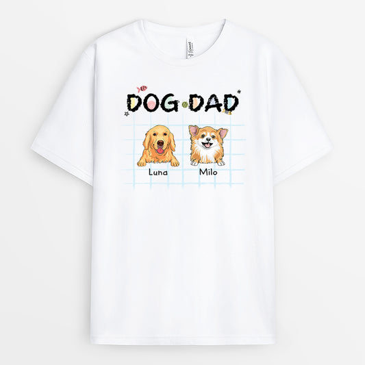 2848AUS1 dog dad t shirt  personalised gift ideas for dog dad