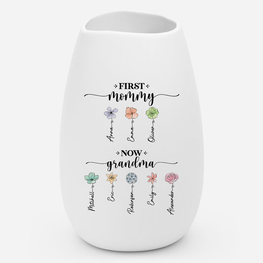 2851AUS1 personalized matte ceramic vase first mom now grandma 2851aosq5a
