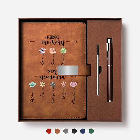 2851MUS1 first mom now grandma uv printed notebook set custom grandma gifts 2851mo6q5a