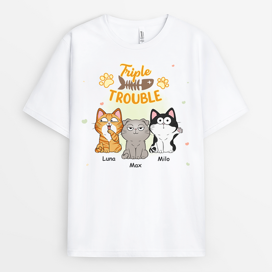 2852AUS1 personalized cat shirts for humans triple trouble cat shirt 2852A5Z8D