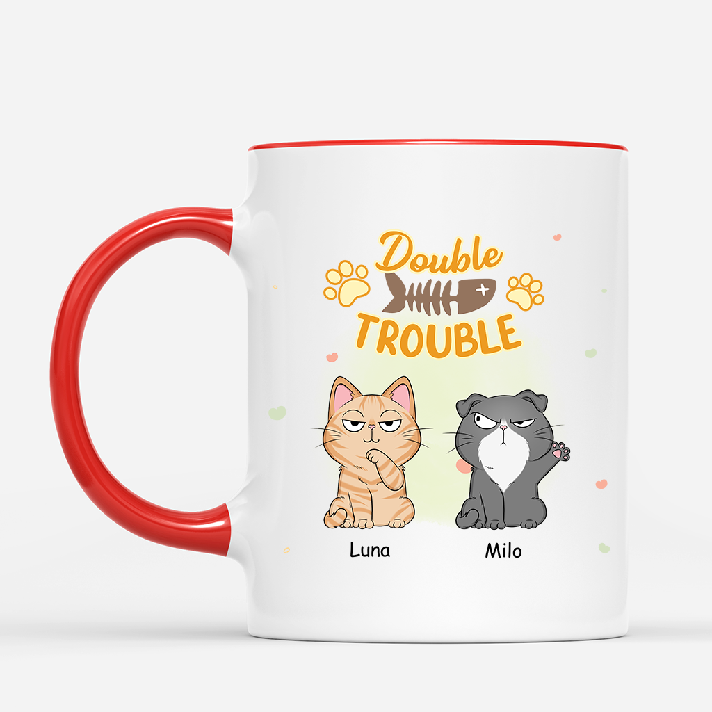 2852MUS2 personalized cat gifts for humans triple trouble cat mug 2852M5Z8D