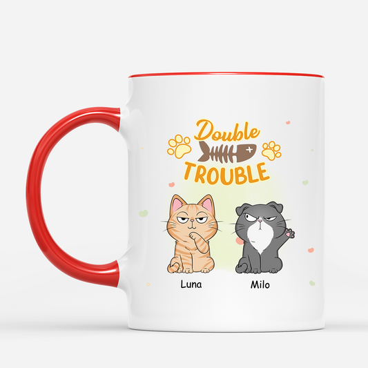 2852MUS2 personalized cat gifts for humans triple trouble cat mug 2852M5Z8D