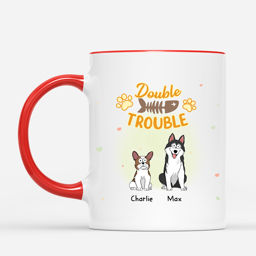 2852MUS2 personalized dog gifts for humans triple trouble dog mug 2852M5Z8C