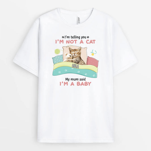 2853AUK1 im telling you im not a cat  custom t shirt printings for cat lovers