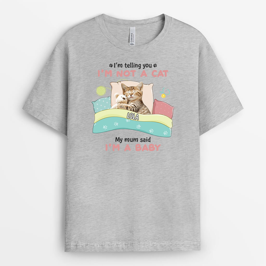 2853AUK2 im telling you im not a dog t shirt  personalised gifts for dog owners