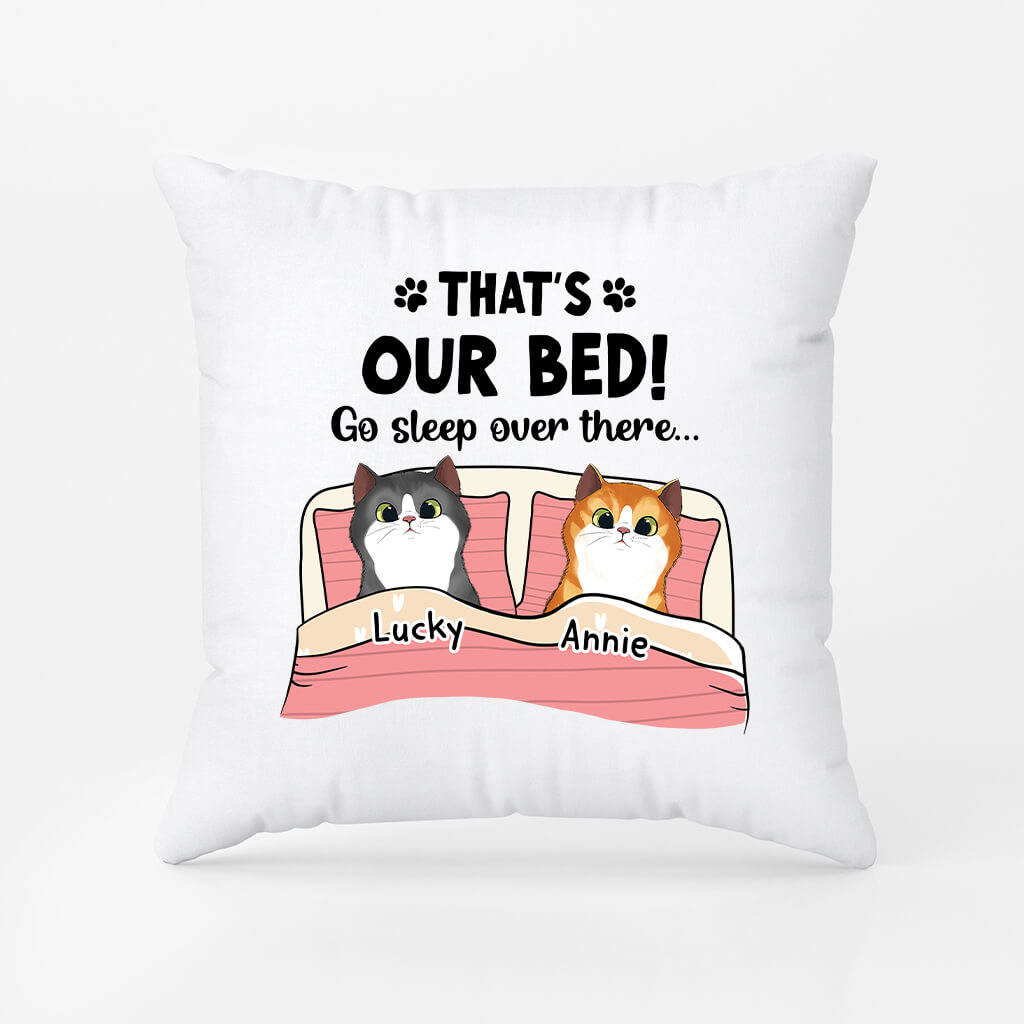 2855PUK1 this is our bed pillow  personalised presents for cat lovers