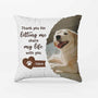 2856PUK1 thank you for letting me share pillow  custom presents for dog fan