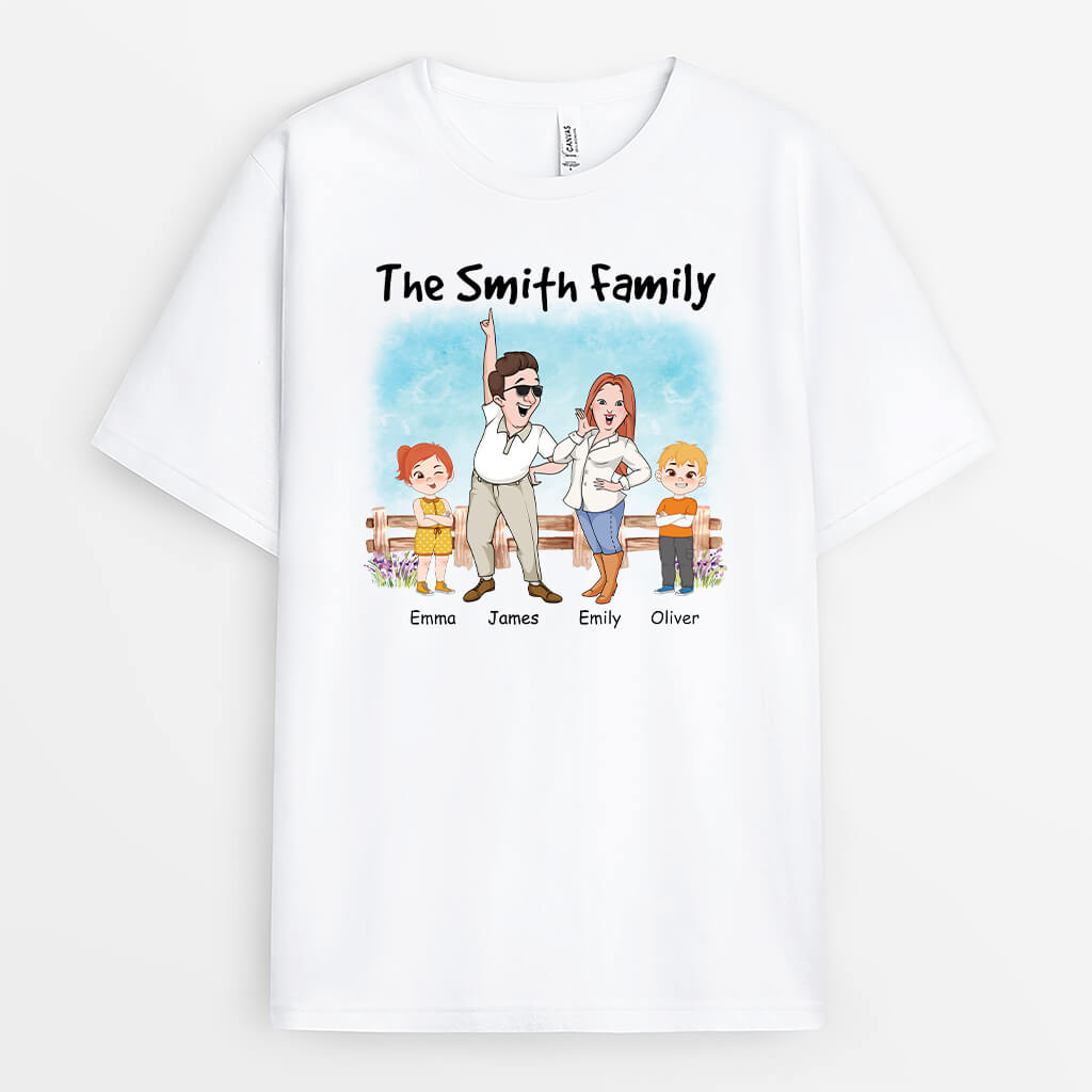 2860AUK1 the smith family t shirt  personalised present ideas for parents