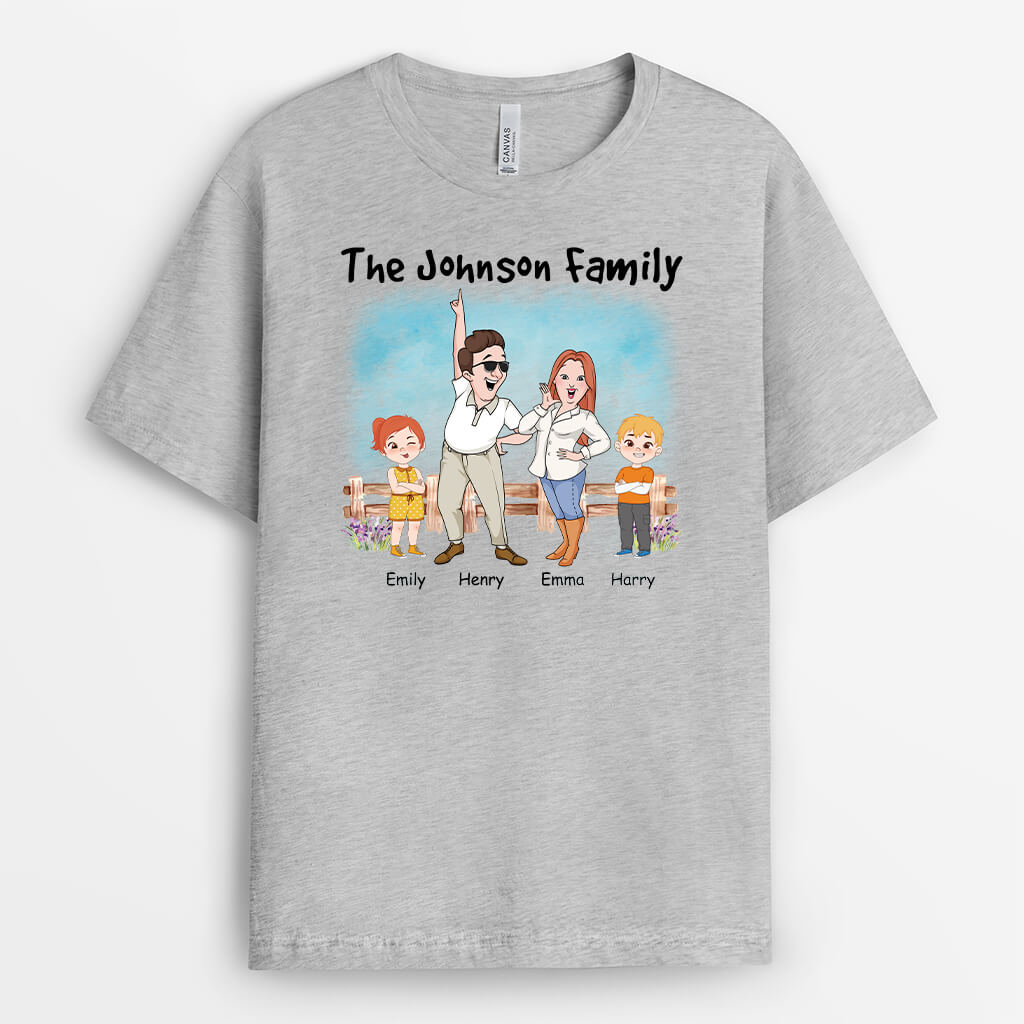 2860AUK2 the smith family t shirt  personalised present ideas for parents