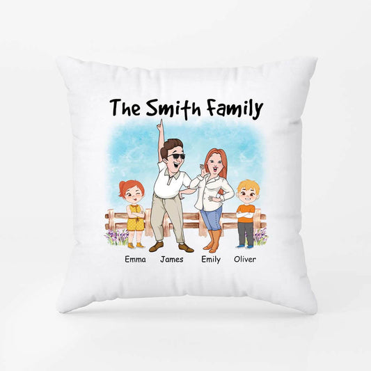 2860PUK1 the smith family pillow  personalised gift ideas for parents