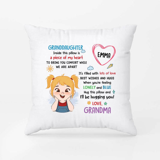 2867PUK2 grandson love grandma pillow  personalised gifts for grandma