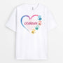 2869AUK1 personalised heart kidss handprints grandma t shirt  personalised gifts for grandma