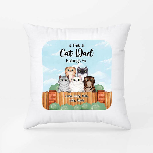 2875PUK1 this cat mum belongs to pillow  personalised gifts for mum