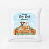 2875PUK1 this dog dad belongs to pillow  personalised gift ideas fordad