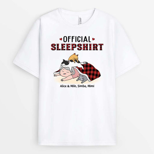 2876AUK1 official sleepshirt  personalised t shirt for cat mum