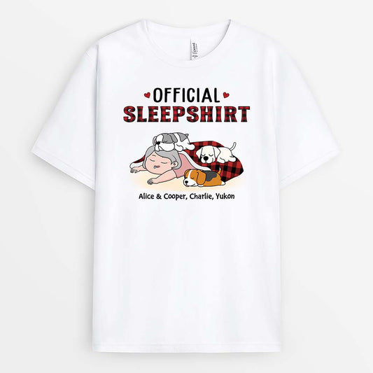 2876AUK1 official sleepshirt t shirt  custom dog themed gifts