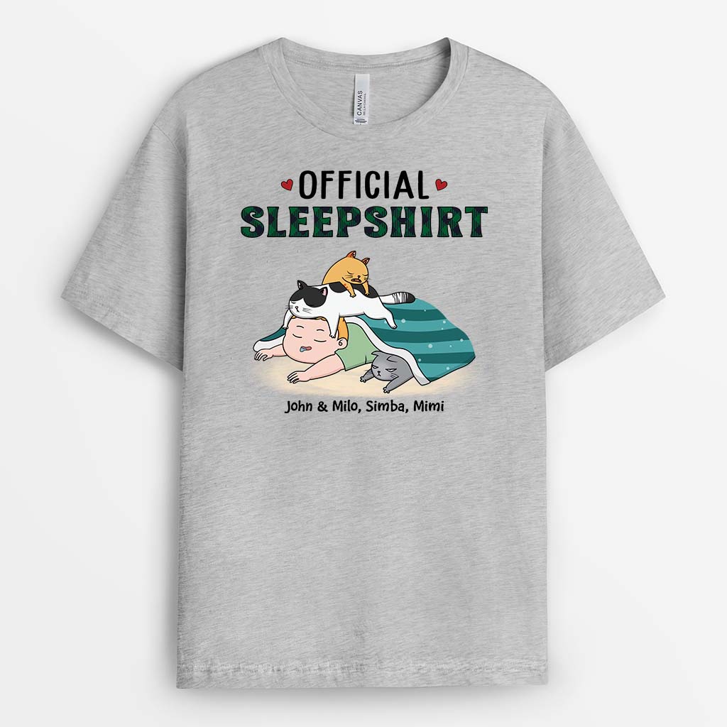 2876AUK2 official sleepshirt  personalised t shirt for cat mum