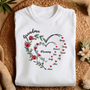 2886AUK3 grandma heart t shirt  personalised gifts for grandma