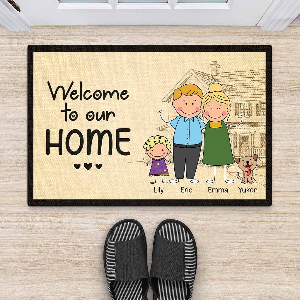 Welcome To Our Home - Personalized Gifts For Family - Personal Chic