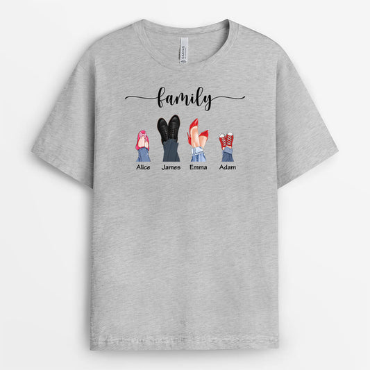 2894AUK2 family shoes t shirt  personalised gifts for family