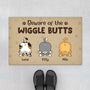 2902DUS1 beware of the wiggle butts doormat  personalised present ideas for cat owners_2