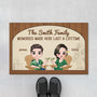 2905DUS1 the smith family doormat  personalised gifts for couple