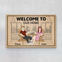 2909DUK1 welcome to our home doormat  personalised present ideas for couple