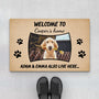 2911DUK1 welcome to charlys home doormat  personalised dog themed gifts