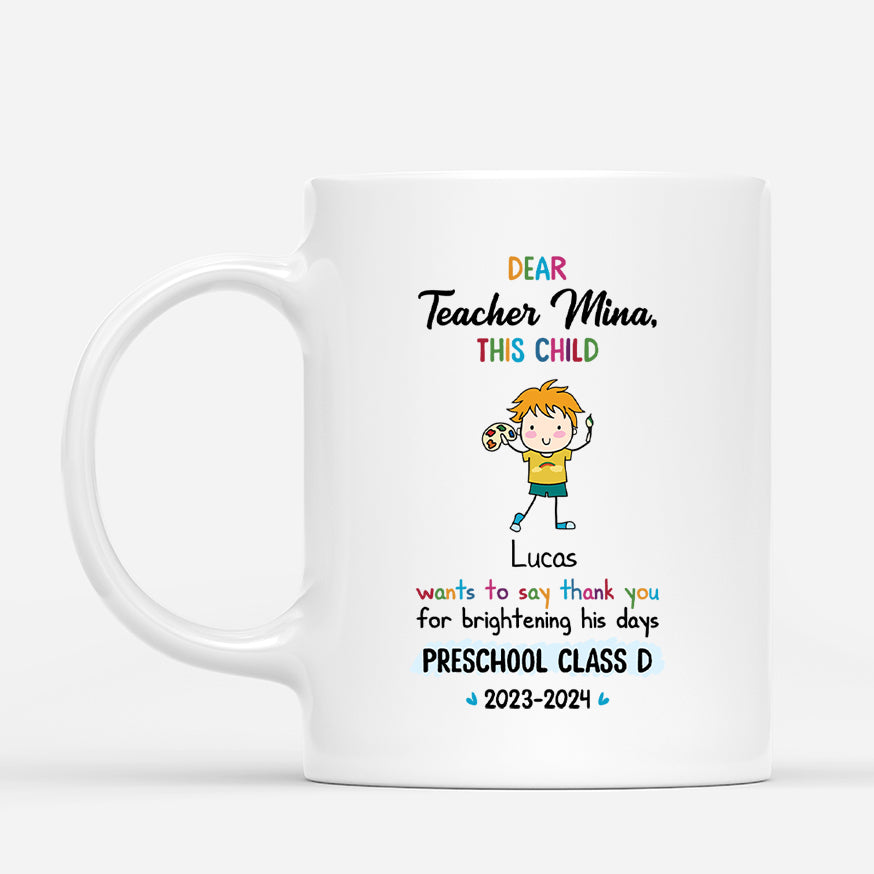 2923MUK1 dear teacher these children want to say thank you  personalised mugs uk for her_04930dbb f015 4e3d 8f8b 0e3e5fe40883