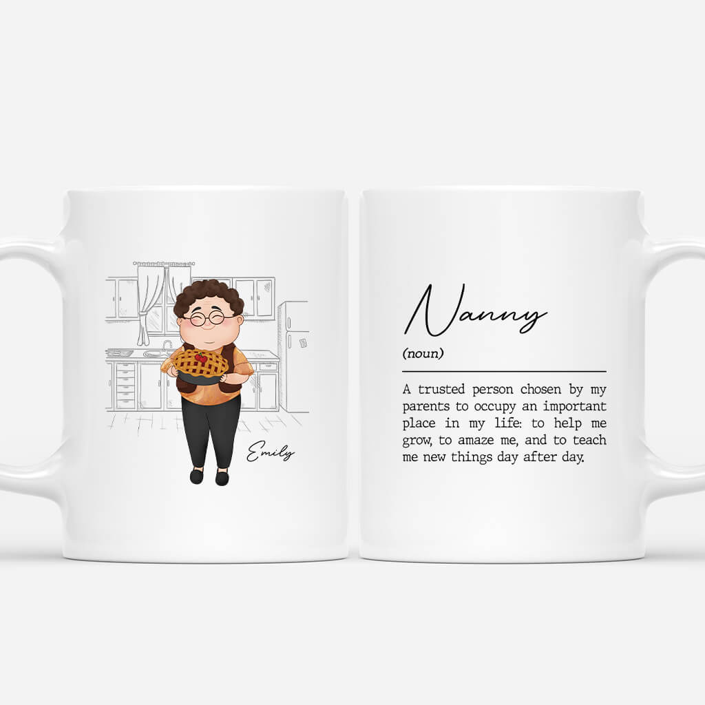 2926MUK1 nanny a trusted person chosen by our parents  personalised coffee mug