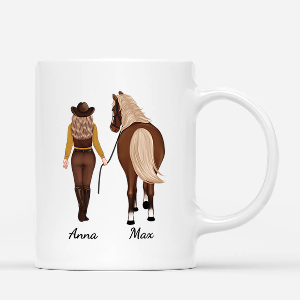 2934MUK2 and she lived happily ever after mug  custom gift for horse lovers