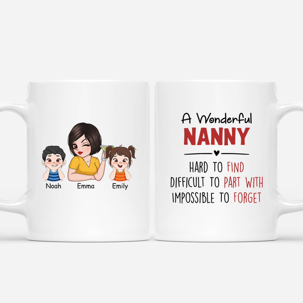 2941MUK1 a wonderful nanny mug  personalised gift for nanny