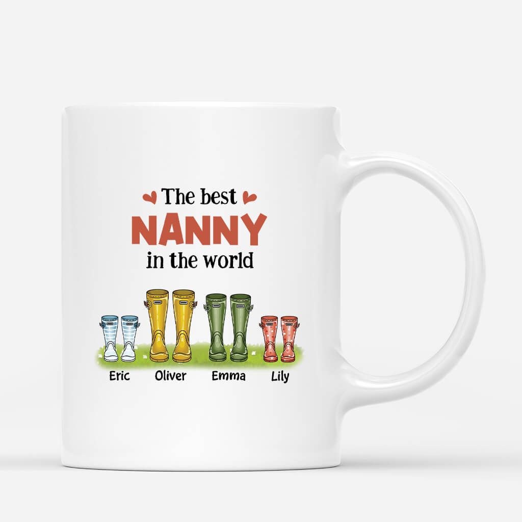 2942MUK1 the best nanny in the world mug  personalised gifts for nanny