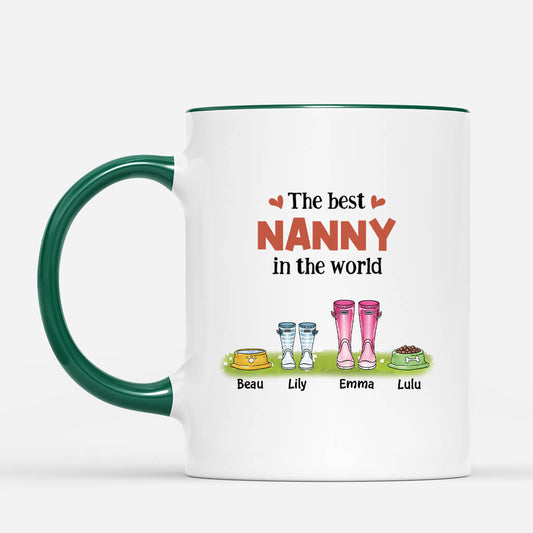 2942MUK2 the best nanny in the world mug  personalised gifts for nanny