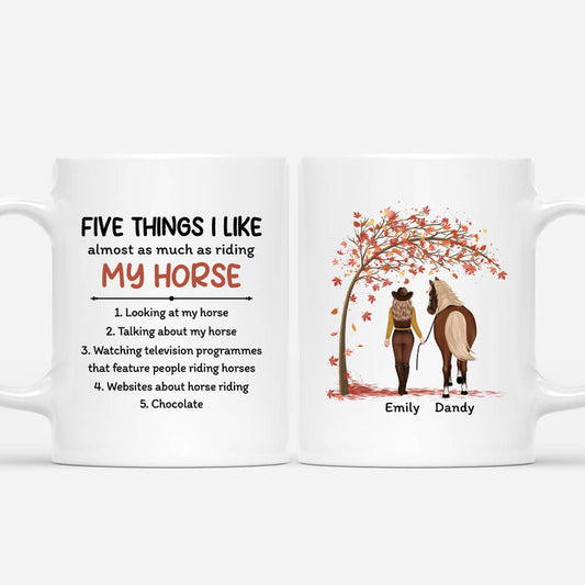 2950MUK1 five things i like my horse mug  personalised gift ideas for female